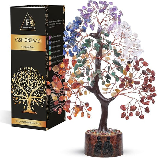 7 chakra tree of life crystal tree, home decor living room decor aesthetic office decor , birthday gifts for women , birthday gifts for mom , retirement gift for woman , crystals and healing stones