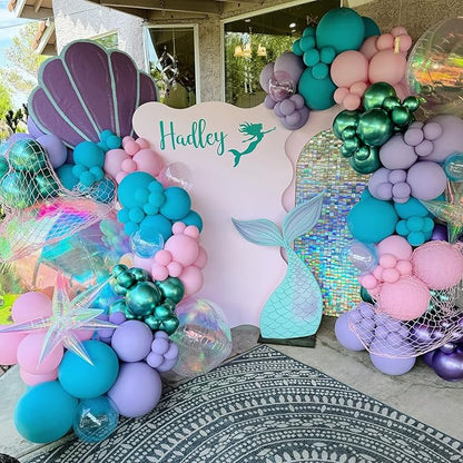Togvu Peacock Blue Balloons Different Sizes, 123 Packs Mint Blue Balloons, Pack of 18 12 10 5 Inch Teal Blue Balloon Garland Arch Kit for Birthday Baby shower Dolphin Mermaid Theme Party Decoration