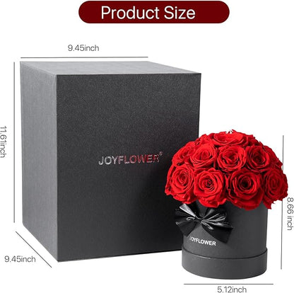 JoyFlower Preserved Flowers Box for Her, Mother's Day Forever Flowers Red Rose Gift for Mom Grandma, Long Lasting Eternal Roses for Wife Girlfriend on Birthday Anniversary Valentine's Day Christmas