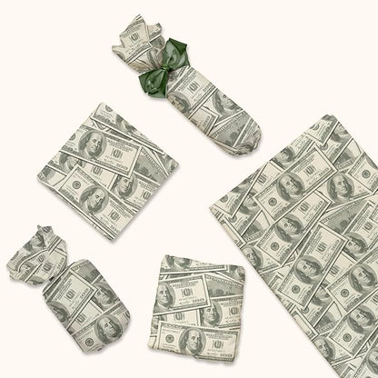 Money Printed Tissue Paper for Birthday Party Gift Bags or Boxes and Wrapping - Bulk Decorative Art Tissue Paper for Packaging and Gifting | 24 Sheets 20" x 30"