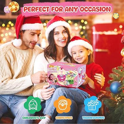 Craft Kits for Girls 4-8 Year Old, Christmas Gift for Grandkids, Arts and Crafts for Kids Ages 8-12 4-8 4-6, DIY Flower Making Kit for Kids, Birthday Gifts for Girls Toys Age 3 4 5 6 7 8 Year Old
