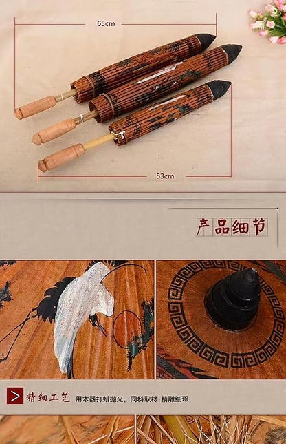 Chinese Japanese Handmade Parasol Umbrella,Asian Decoration DIY Art Dance Classical Umbrella for Wedding Parties Photography Costumes Cosplay