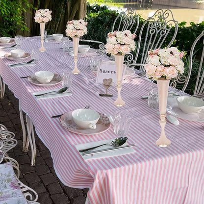 4 Pcs 22" Height Versatile Metal Wedding Centerpieces Vase, Metal Trumpet Vase, Road Lead for Wedding Party Dinner Centerpiece for Anniversary Ceremony Party Birthday Event Decor