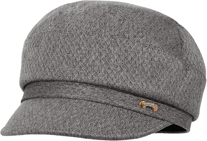 Women Retro Classic Visor Newsboy Cabbie Cap Beret Hats with Flower Buckle for Woman Ladies