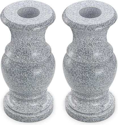 Cemetery Vase, Memorial Flower Vases Flowers Holders with Draining Holes for Home Tabletop, Cemetery Flowers, Memorial Grave Headstone Decorations (2Pcs, 9.8 inches)
