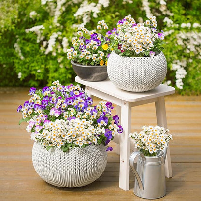 18Pcs Artificial White Daisy Flowers, 3 Bundles 10 Inch Small Fake Daisies for Home Summer Decor, Fake Spring Wild Flowers for Party Decoration