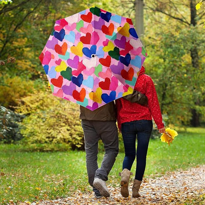 Small Compact Travel Automatic Folding Umbrella for Women, Portable Lightweight, Rain, Wind, UV Sun Shade