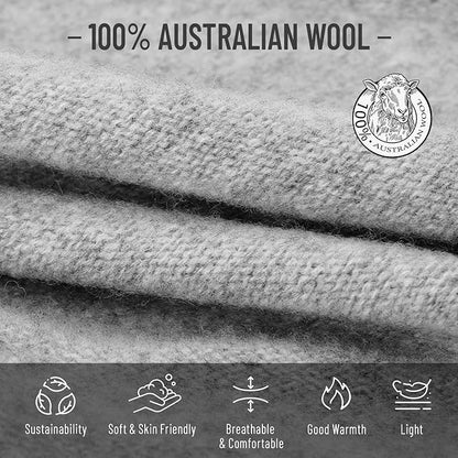 100% Wool Slouchy Beanie, Warm Beanie Hats for Women Breathable Knitting Skull Beanies Cap for Spring Fall Winter