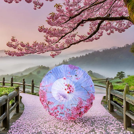 Chinese Japanese Handmade Parasol Umbrella,Asian Decoration DIY Art Dance Classical Umbrella for Wedding Parties Photography Costumes Cosplay