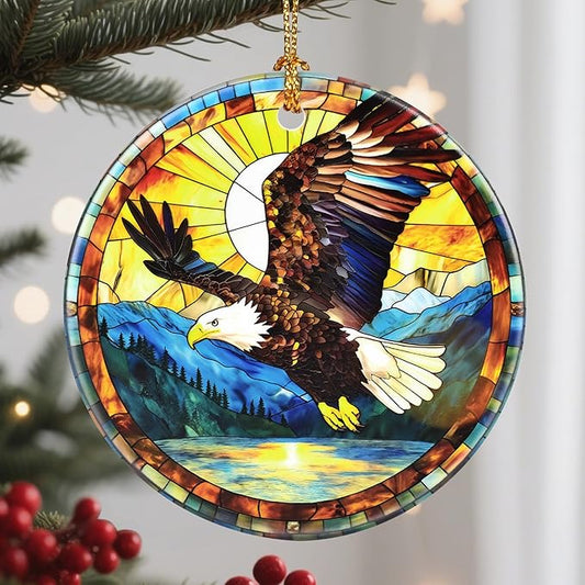 Christmas Ornaments, Bald Eagle Ornament, Christmas Tree Ornaments, Xmas Decorations, Holiday Decorations, Bald Eagle Gifts, Holiday Party Gifts, and Xmas Gift Ideas