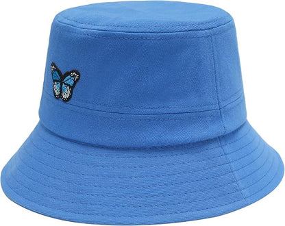ZLYC Unisex Fashion Embroidered Bucket Hat Summer Fisherman Cap for Men Women