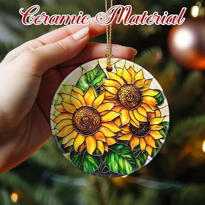 Christmas Ornaments, Sunflower Ornament, Christmas Tree Decorations, Holiday Decorations, Holiday Ornaments, Sunflower Gifts, Flowers Lovers Gift, Holiday Party Gifts, and Xmas Gift Ideas