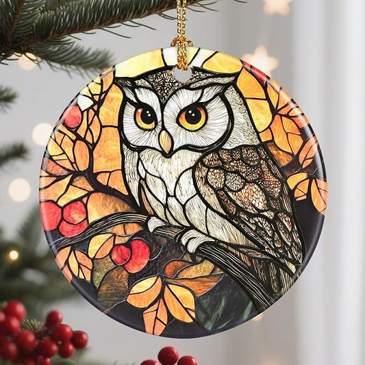 Christmas Ornaments, Owl Ornament, Christmas Tree Ornaments, Xmas Decorations, Holiday Decorations, Gifts for Owl Lovers, Holiday Party Gifts, and Xmas Gift Ideas