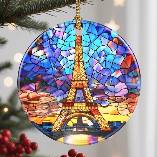 Christmas Ornaments, Eiffel Tower Ornament, Christmas Tree Ornaments, Xmas Decorations, Holiday Decorations, Eiffel Tower Lover Gifts, Holiday Party Gifts, and Xmas Gift Ideas