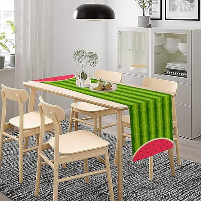 Watermelon Table Runner,Summer Fruit Tropical Birthday Party Decoration Dining Room Home Kitchen Table Decor 13 x 108Inches