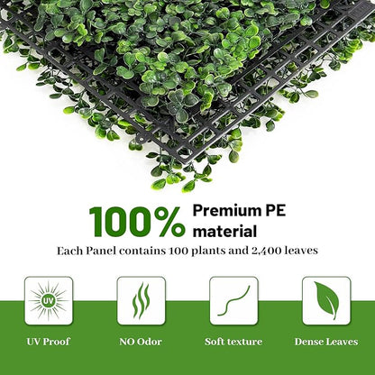 Grass Wall Panel Greenery Wall Artificial Grass Backdrop 10 * 10in 12Pcs Decorative Background Wall for Outdoor Interior Decor Hedge Wall for Garden Party Wedding Backdrop