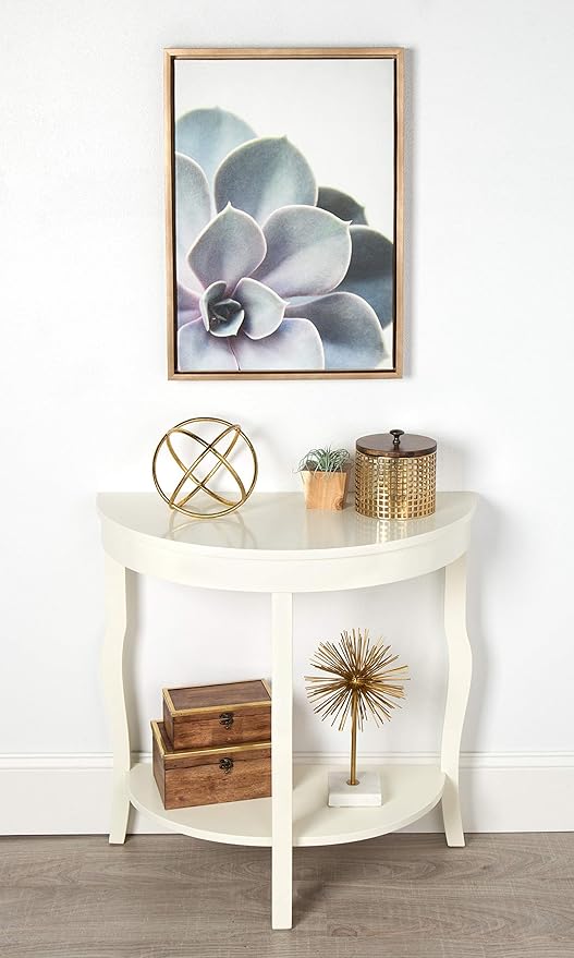Kate and Laurel Sylvie Succulent Framed Canvas Wall Art by F2 Images, 18x24 Gold