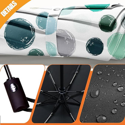Small Compact Travel Automatic Folding Umbrella for Women, Portable Lightweight, Rain, Wind, UV Sun Shade