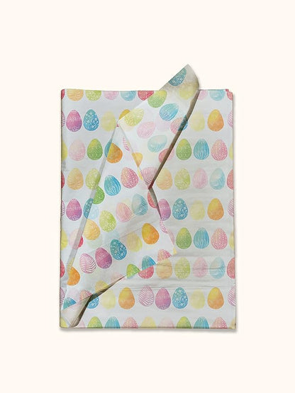 Pro Supply Global Easter Eggs Printed Tissue Paper for Baskets Gift Bags or Boxes and Wrapping - Bulk Decorative Art Tissue Paper for Packaging and Gifting | 24 Sheets 20" x 30"
