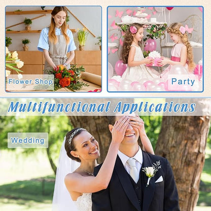 161 PCS DIY Wrist Corsage Making Kit with 5P Wrist Corsage Bracelets, Floral Wire and Cutter, Floral Tape, Pin, Ribbon for Wedding Party Boutonniere Supplies