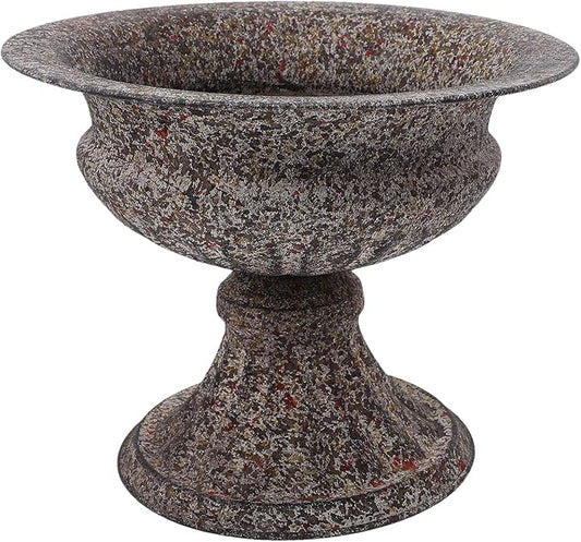 LOGOFUN Vintage Iron Urn Flower Vase for Dried Floral Arrangements French Style Tabletop Planter Farmhouse Holiday Decor