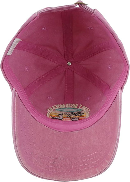 Easily Distracted by Dogs and Plants Hats, Adjustable Plant and Dog Decor Embroidered Baseball Cap for Men Women