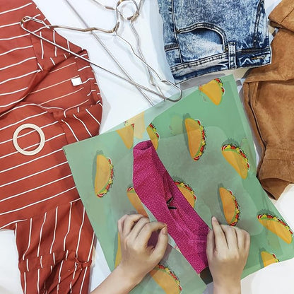 Pro Supply Global Taco Printed Tissue Paper for Gift Bags or Boxes and Wrapping - Food Designed Bulk Decorative Art Tissue Paper for Packaging and Gifting | 24 Sheets 20" x 30"