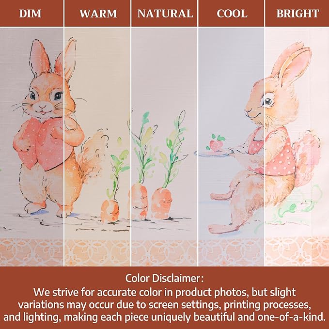 Maison d'Hermine Table Runner 100% Cotton Double Layer Table Runners 108 inches Long Decorative for Home Kitchen Dining Party Baby Shower Wedding Bridal Shower Spring Summer (Bunny Party,14.50"x108")