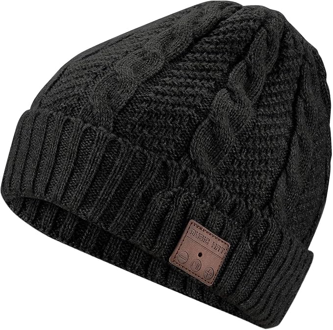 Wireless Music Hat Beanie for Men Women Winter Music Cap with Mic Stereo Headphones Headset Beanie Unisex Women Boys Girls Winter Handsfree Outdoor Sports