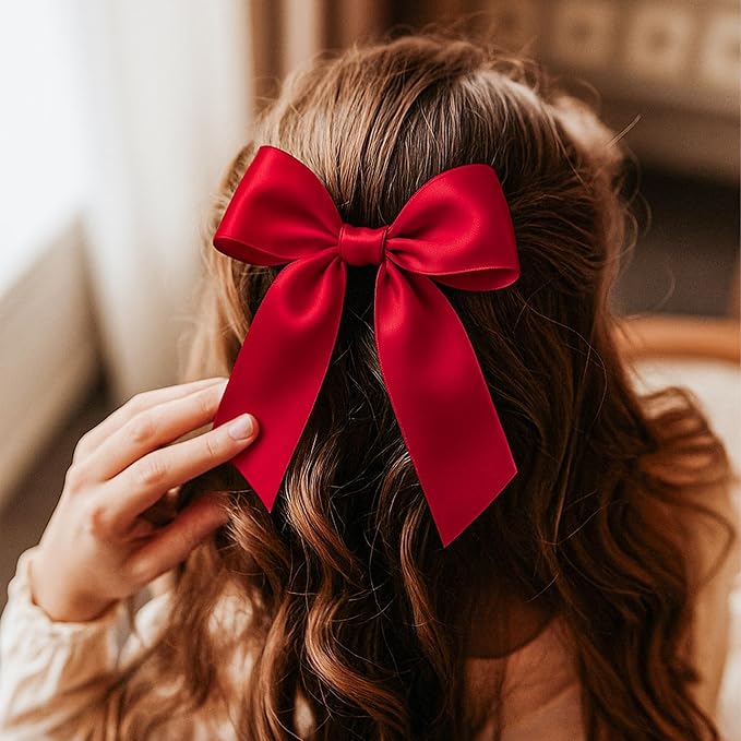 Fullive 1 1/2 Inch Ribbon for Gift Wrapping, 30Yards Wine Red Christmas Tree Ribbon, Polyester Ribbons for Flower Bouquet for Wedding Christmas Decoration DIY Bows Wrapping Bouquet Floral Arrangements