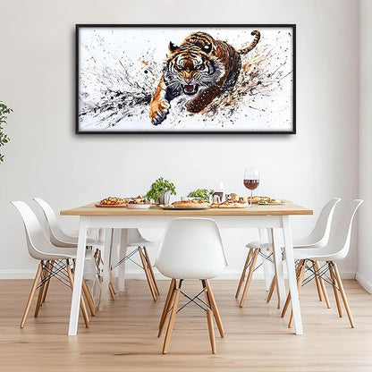 Tiger Large Decor Wall Art Framed Pictures for Living Room, Animal Oversized Canvas Print Painting Modern Extra Large Framed Artwork for Bedroom Office Home Decor 60"x30"