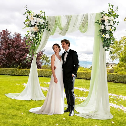Artificial Wedding Arch Flowers Kit (Pack of 5),2pcs Artificial Hanging Flower Arch Decor,for Wedding Ceremony Arbor Reception Backdrop Rose Floral Party Outdoor Decoration Green