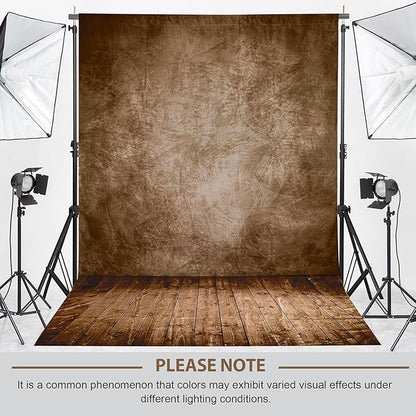 Professional Abstract Portrait Photography Backdrop,Wall with Wood Floor Backdrop for Kids Photography Baby Newborn Cake Smash Photo Shoots Hypoallergenic Fabric Photography Props(Brown-8x10ft)