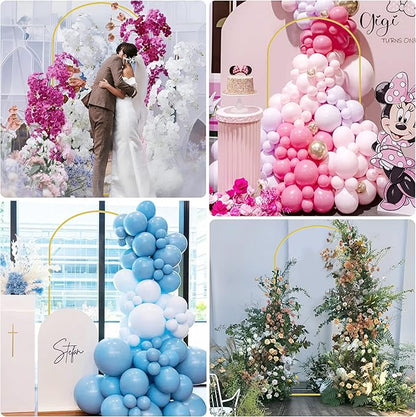 Fomcet 7.2x4FT Metal Arch Backdrop Stand Gold Wedding Arched Frame for Ceremony Birthday Party Graduation Bridal Baby Shower Anniversary Background Decoration