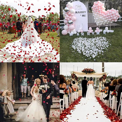 1500 PCS Separated Artificial Gradient Pink Rose Petals for Romantic Night for her set,Faux Gradient Pink Flower Petals for Flower Girl Weddings Valentine Day Party Romantic Decoration(Ready-to-use)