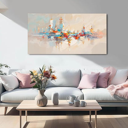Canvas Wall Art Decor Abstract Wall Art Pictures for Living Room Colorful Abstract Wall Art Prints Abstract Canvas Art Wall Decor Artwork for Walls Wall Decorations Bedroom Home Decor 20" X 40"