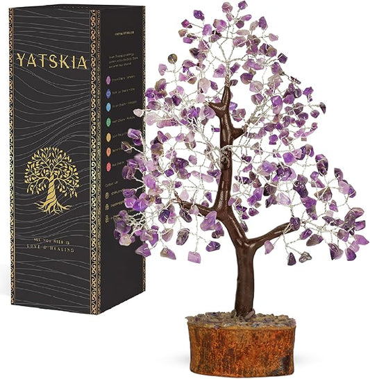 Amethyst Tree -Amethyst Tree of Life, Chakra Tree, Chakra Tree of Life, Healing Crystals, Money Tree, Spiritual Decor for Home, Gemstones and Crystals