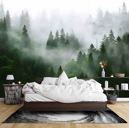 Forest Wall Murals Peel and Stick Forest murals Removable Waterproof Large Wallpaper for Living Room Bedroom (Color-3, 118×82 inch)