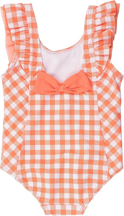 RuffleButts® Baby/Toddler Girls Ruffle Strap One Piece Swimsuit w/UPF 50+ Sun Protection
