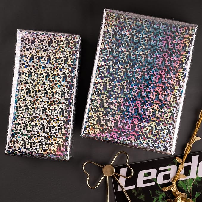 RUSPEPA Silver Dots Colorful Metallic Wrapping Paper-81.5 Sq Ft-Solid Color Paper Perfect for Party, Wedding, Birthday, Christmas, Baby Show -30Inch X 32.8Feet