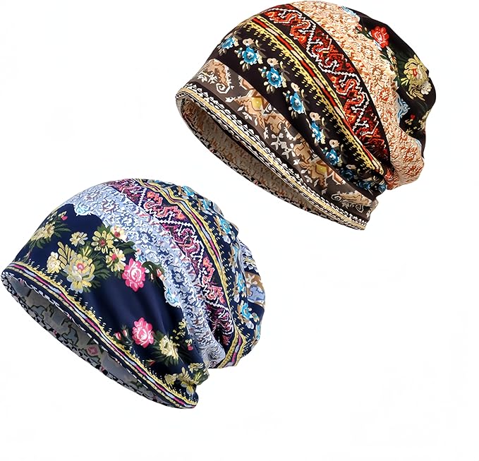 Women's Slouchy Beanie Hat Chemo Caps Cancer Headwear Hats Turban Baggy Sleeping Cap Boho Hats