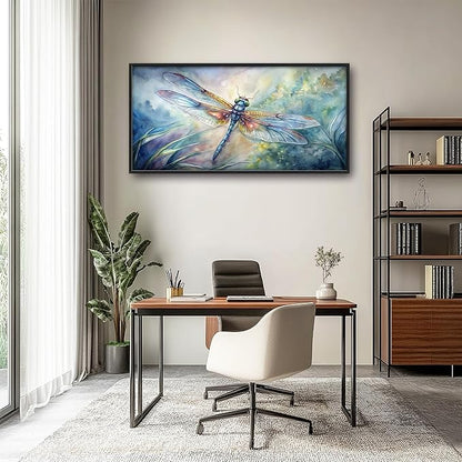 Framed Large Pictures Wall Art for Living Room, Dragonfly Oversized Wall Decor Dragonfly Canvas Print Painting Modern Extra Large Framed Artwork for Bedroom Office 60"x30"