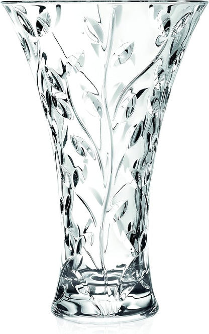 Vase - Round Opening Glass Vase - for Flowers - Roses - Designed - 11.75" H - by Barski - Made in Europe