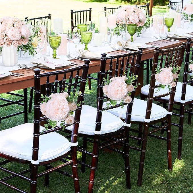 XunYee 85 Pcs Artificial Peony Flower Bulk for Wedding Party Faux Peony Bouquet Silk Florals Arrangements for Wedding Table Centerpiece Festival Birthday Vase Decoration(Pink)