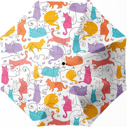 Small Compact Travel Automatic Folding Umbrella for Women, Portable Lightweight, Rain, Wind, UV Sun Shade