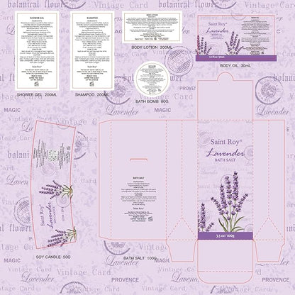 Lavender scented gifts for mom Spa Gift Baskets for Woman - spa baskets for women gift Lavender Gifts for Women, Bath Set, Christmas Gifts for Women, Home Spa Kit Gifts for Her, Mothers Day