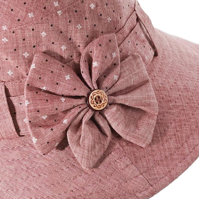 Glamorstar Cloche Hats for Women Vintage Bowler Hat Floral Fedora Bucket Hats
