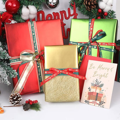 NESCCI Matte Metal Gold Wrapping Paper, Solid Color Paper,Gift Wrapping Paper,Perfect for Wedding,Valentine's Day,Birthday, Christmas,Baby Shower,DIY Bouquet (17.5 Inches X 32.8 Feet)