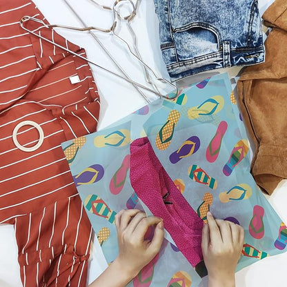Pro Supply Global Sandals Printed Tissue Paper for Gift Bags or Boxes and Wrapping - Bulk Decorative Art Tissue Paper for Packaging and Gifting | 24 Sheets 20" x 30"