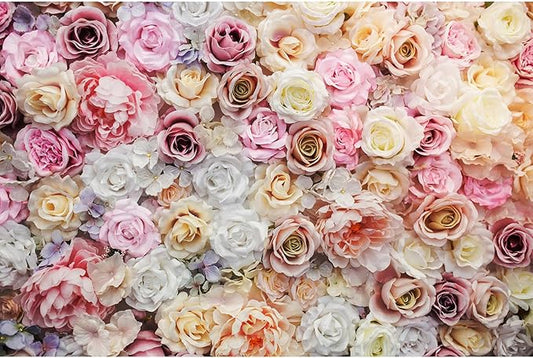 7x5ft Roses Flowers Backdrop Valentines Day Pink Red Rose Photography Background Various Floral Roses Backdrop Decors for Birthday Wedding Baby Shower Anniversary Children Adults Studio Backgrounds